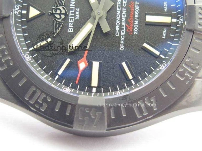 Avenger Seawolf DLC GF 1:1 Best Edition Black Dial On Black Nylon Strap A2824