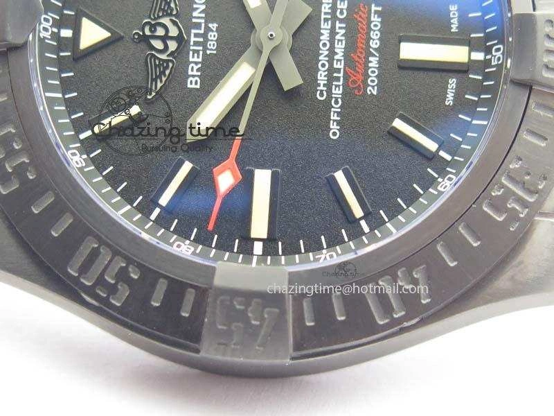 Avenger Seawolf DLC GF 1:1 Best Edition Black Dial On Black Nylon Strap A2824