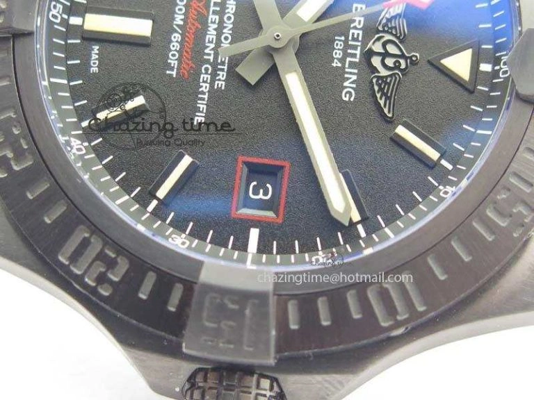 Avenger Seawolf DLC GF 1:1 Best Edition Black Dial On Black Nylon Strap A2824