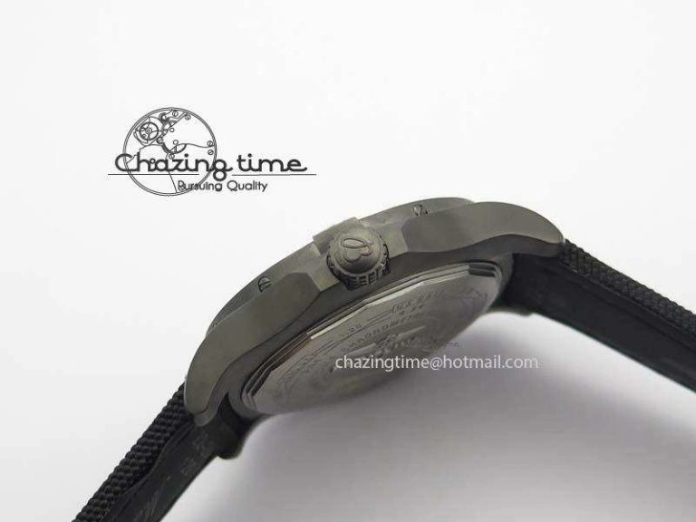 Avenger Seawolf DLC GF 1:1 Best Edition Black Dial On Black Nylon Strap A2824