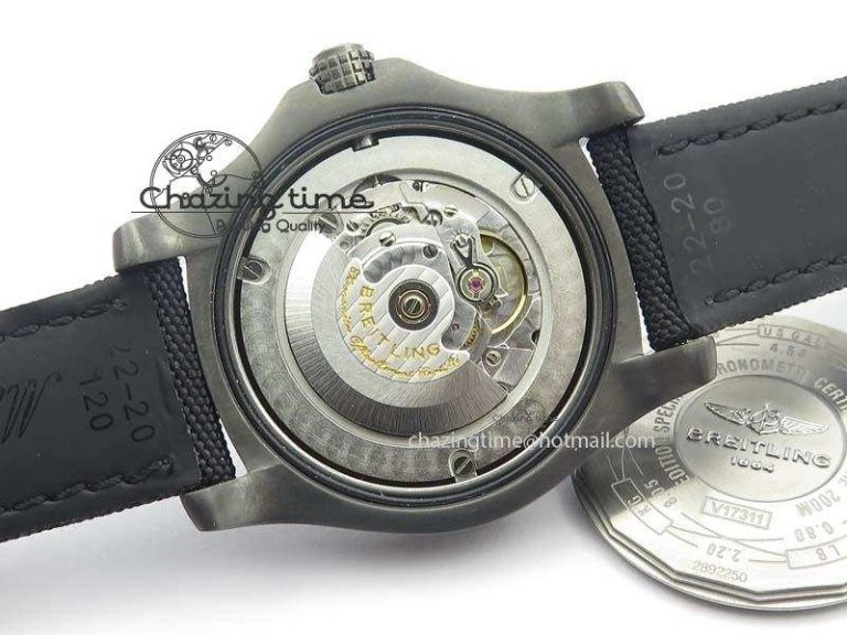 Avenger Seawolf DLC GF 1:1 Best Edition Black Dial On Black Nylon Strap A2824
