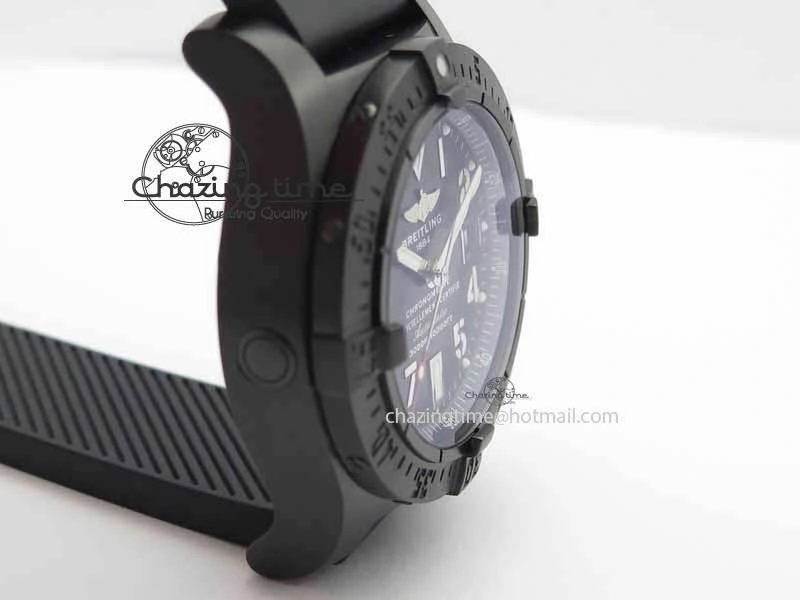 Avenger Seawolf DLC HF 1:1 Best Edition Black Dial On Black Rubber Strap A25J