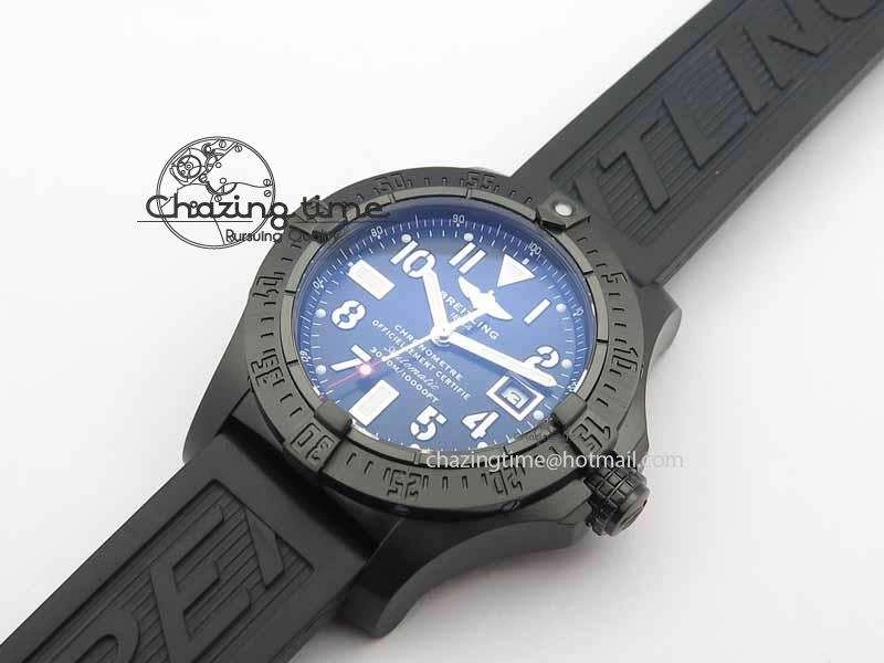 Avenger Seawolf DLC HF 1:1 Best Edition Black Dial On Black Rubber Strap A25J