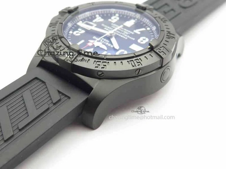 Avenger Seawolf DLC HF 1:1 Best Edition Black Dial On Black Rubber Strap A25J