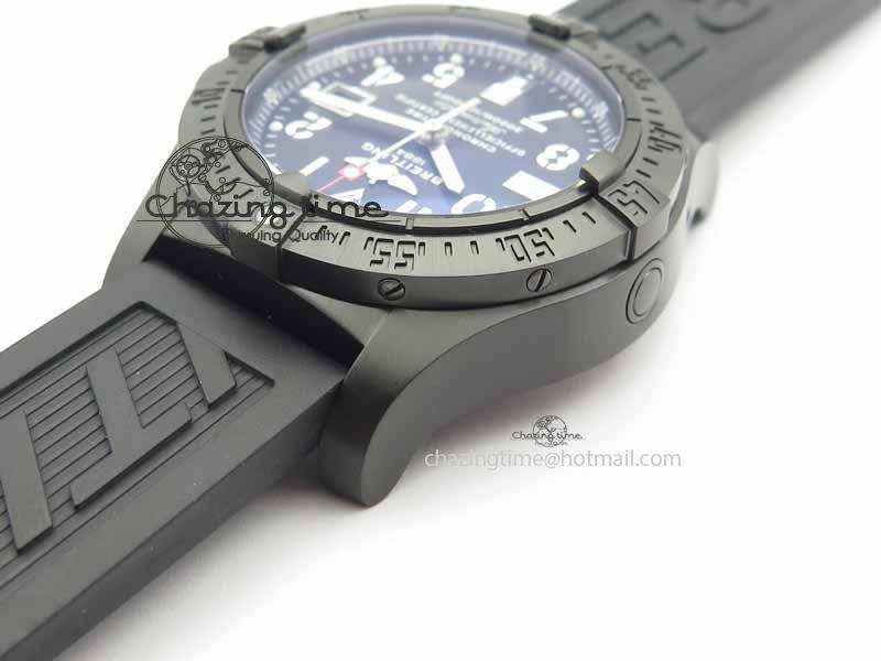 Avenger Seawolf DLC HF 1:1 Best Edition Black Dial On Black Rubber Strap A25J