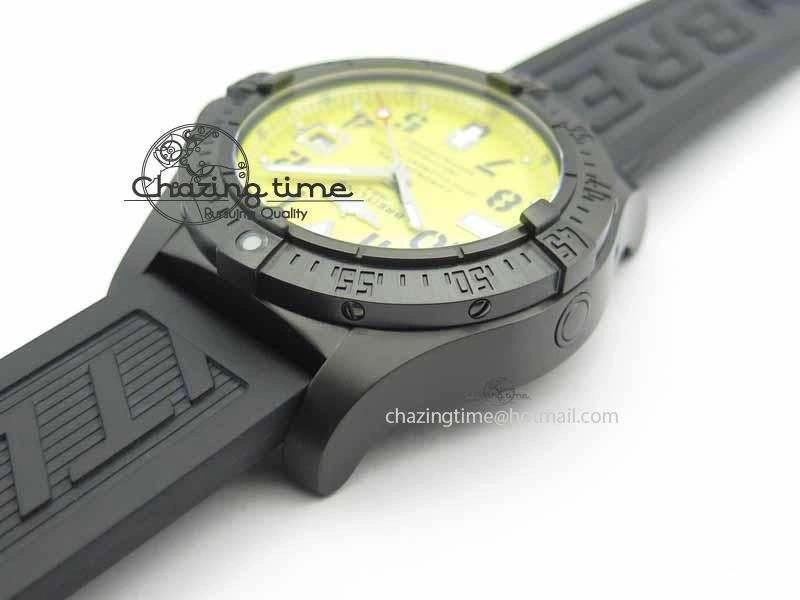 Avenger Seawolf DLC HF 1:1 Best Edition Yellow Dial On Black Rubber Strap A25J