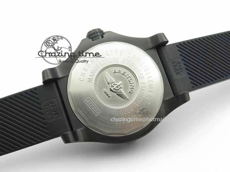 Avenger Seawolf DLC HF 1:1 Best Edition Yellow Dial On Black Rubber Strap A25J