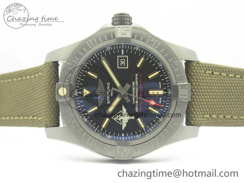 Avenger V17310 Ti DLC 1:1 Best Edition Black Dial Pathfinders First In on Nylon Strap A2824