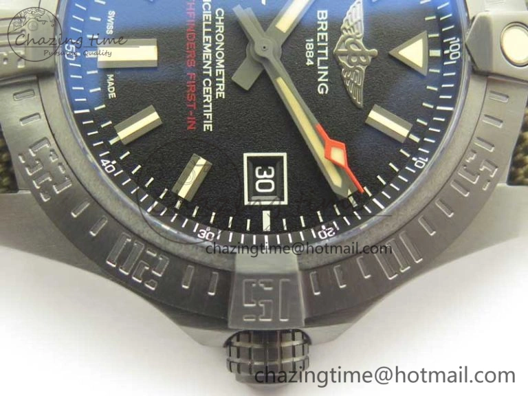 Avenger V17310 Ti DLC 1:1 Best Edition Black Dial Pathfinders First In on Nylon Strap A2824