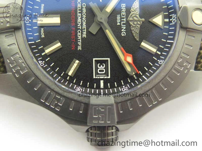 Avenger V17310 Ti DLC 1:1 Best Edition Black Dial Pathfinders First In on Nylon Strap A2824