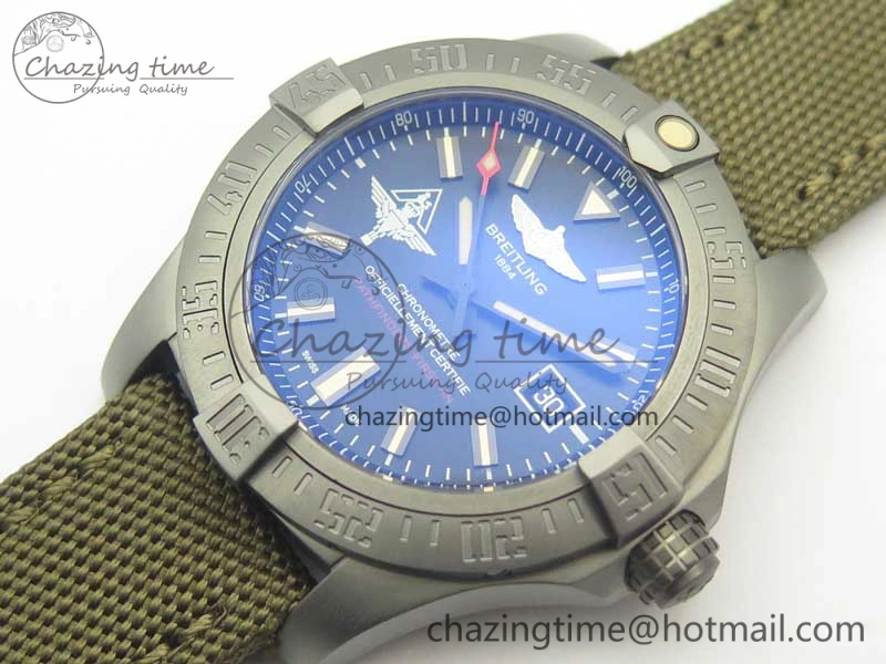 Avenger V17310 Ti DLC 1:1 Best Edition Black Dial Pathfinders First In on Nylon Strap A2824