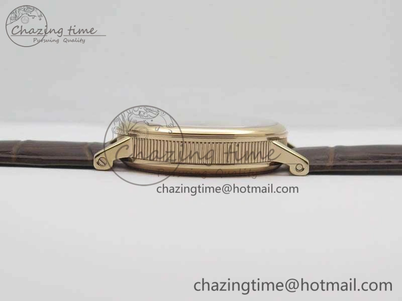 BG 9087BB Moonphase RG 1:1 Best Edition White Dial On Brown Leather Strap Cal.770