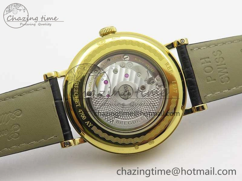 BG 9087BB Moonphase YG 1:1 Best Edition White Dial On Black Leather Strap Cal.770