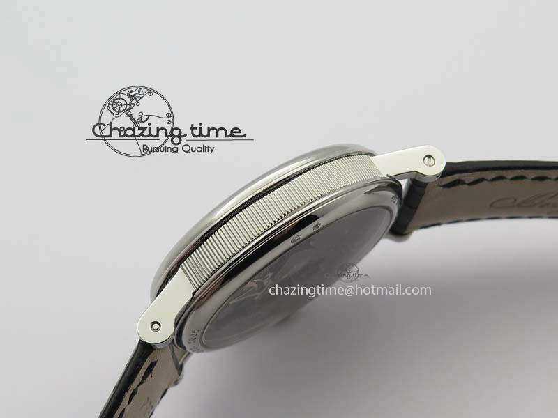 BG Tourbillon SS Best Edition Black Dial On Black Leather Strap A23J