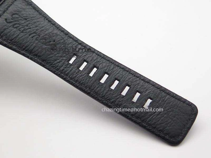 BR 01-92 Airborne Skull PVD Blue Dial On Black Leather Strap MIYOTA 9015 (Free Rubber Strap)
