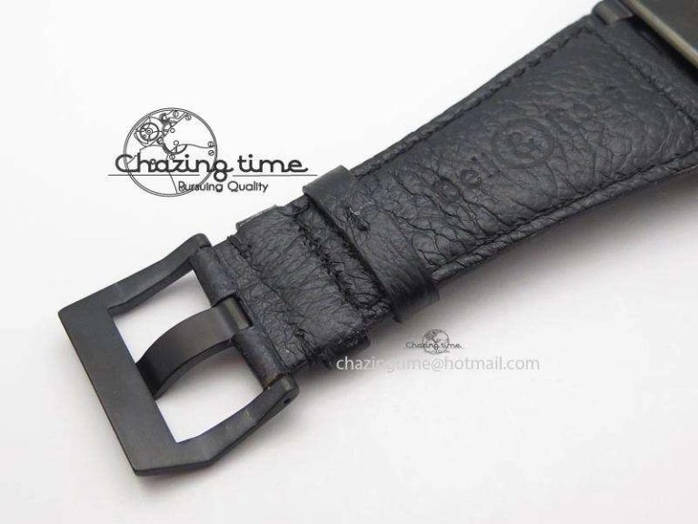 BR 01-92 Airborne Skull PVD Blue Dial On Black Leather Strap MIYOTA 9015 (Free Rubber Strap)