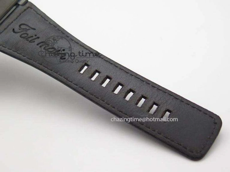 BR 01-92 Airborne Skull PVD Grey Dial On Black Leather Strap MIYOTA 9015 (Free Rubber Strap)