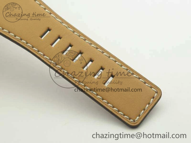 BR 03-92 42.5mm Real Ceramic Case NII 1:1 Best Edition Black Dial On Leather Strap MIYOTA 9015