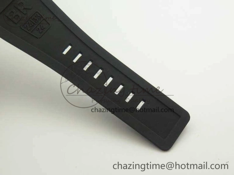 BR 03-92 42.5mm Real Ceramic Case NII 1:1 Best Edition Black Dial On Rubber Strap MIYOTA 9015