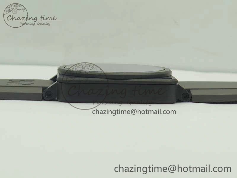 BR 03-92 42.5mm Real Ceramic Case NII 1:1 Best Edition Gray Dial On Rubber Strap MIYOTA 9015
