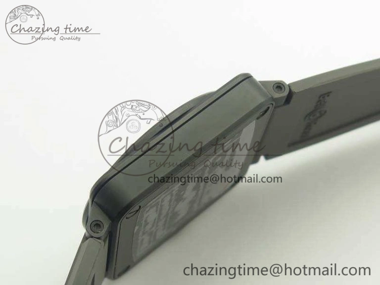 BR 03-92 42.5mm Real Ceramic Case NII 1:1 Best Edition Gray Dial On Rubber Strap MIYOTA 9015
