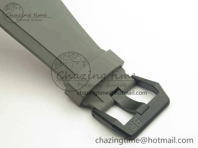 BR 03-92 42.5mm Real Ceramic Case NII 1:1 Best Edition Gray Dial On Rubber Strap MIYOTA 9015