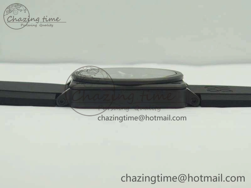 BR 03-92 42.5mm Real Ceramic Case NII 1:1 Best Edition Green Dial On Rubber Strap MIYOTA 9015