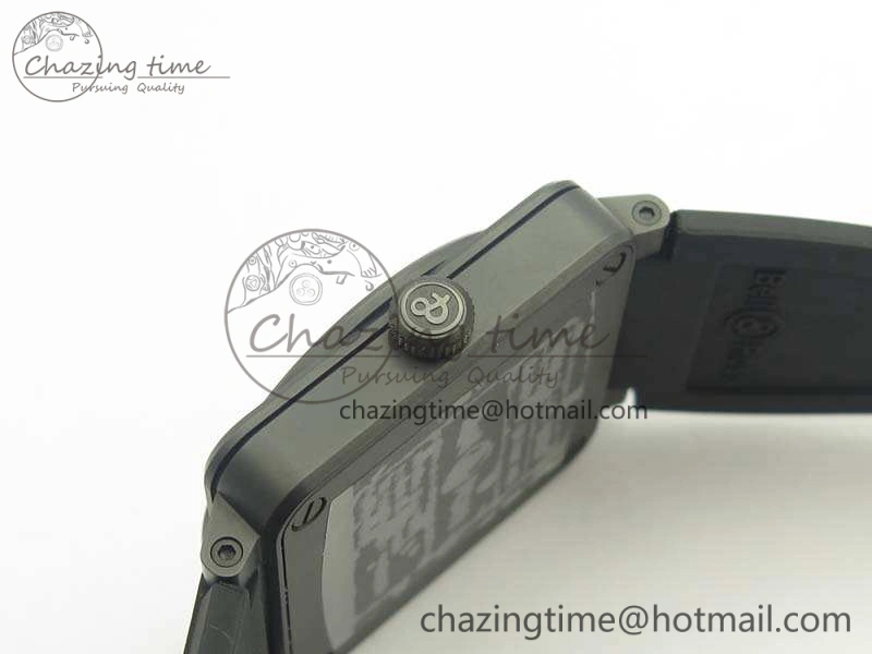 BR 03-92 42.5mm Real Ceramic Case NII 1:1 Best Edition Green Dial On Rubber Strap MIYOTA 9015