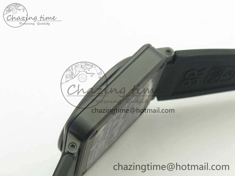 BR 03-92 42.5mm Real Ceramic Case NII 1:1 Best Edition Green Dial On Rubber Strap MIYOTA 9015