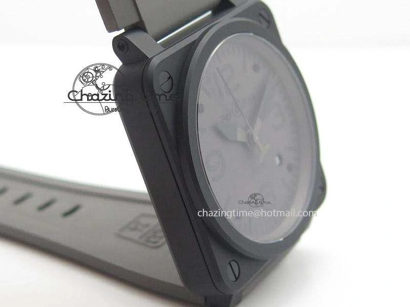 BR 03-92 42mm Commando 1:1 Best Edition On Grey Rubber Strap Miyota 9015