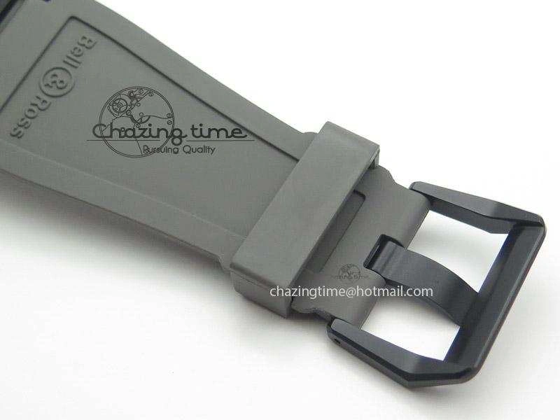 BR 03-92 42mm Commando 1:1 Best Edition On Grey Rubber Strap Miyota 9015