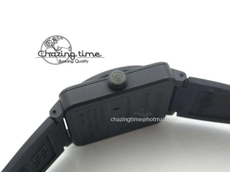 BR 03-92 42mm Military Type 1:1 Best Edition On Black Rubber Strap Miyota 9015