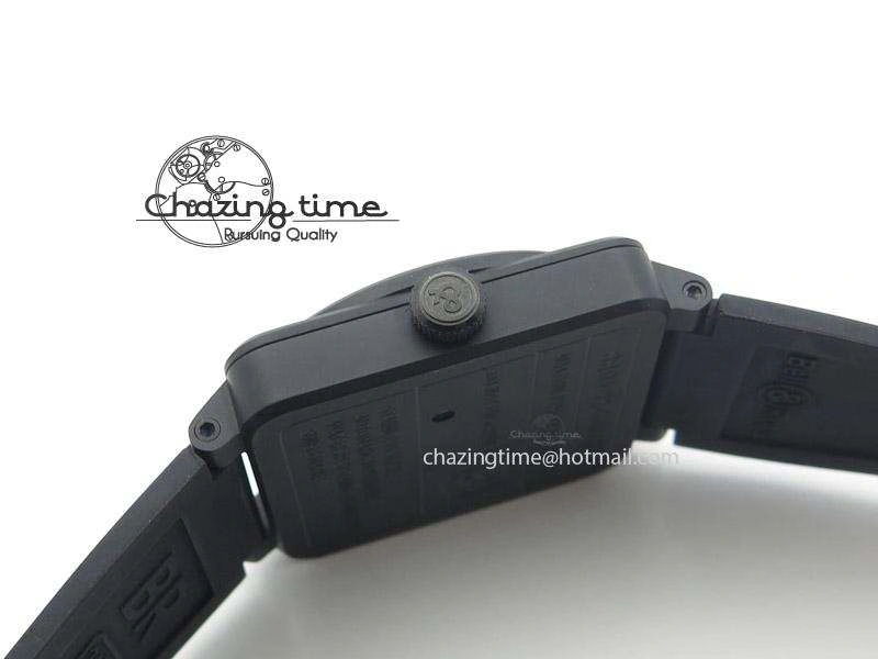 BR 03-92 42mm Military Type 1:1 Best Edition On Black Rubber Strap Miyota 9015