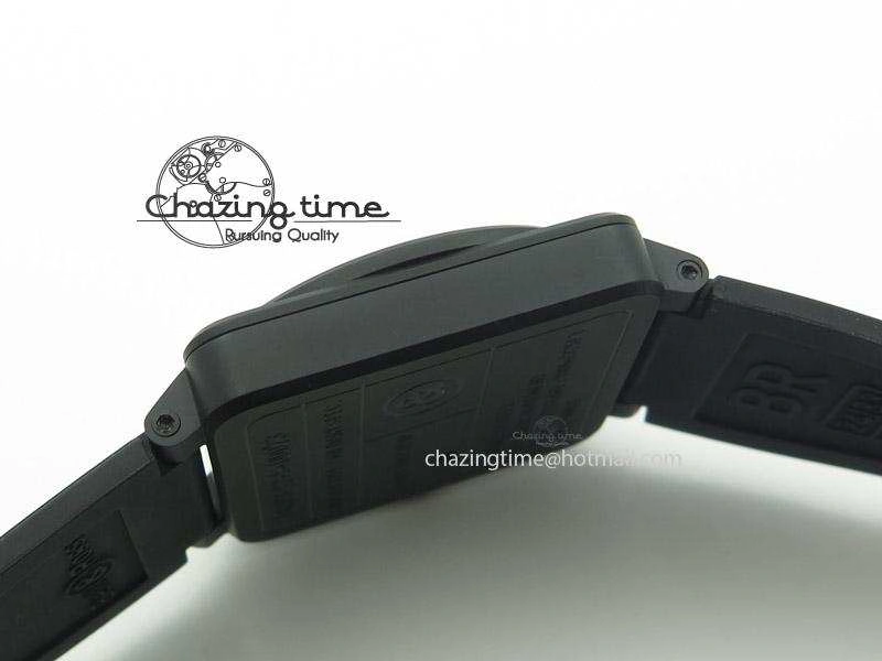 BR 03-92 42mm Military Type 1:1 Best Edition On Black Rubber Strap Miyota 9015