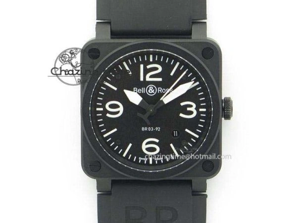 BR 03-92 42mm PVD 1:1 Best Edition On Black Rubber Strap Miyota 9015