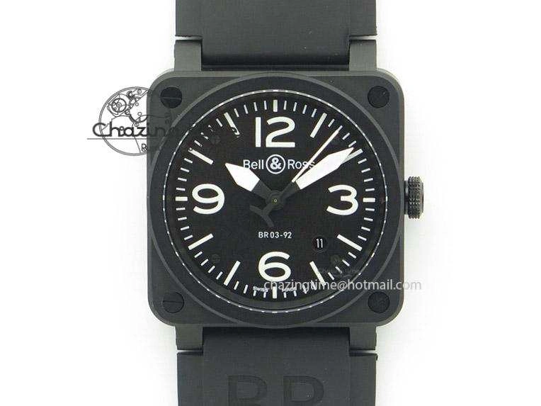 BR 03-92 42mm PVD 1:1 Best Edition On Black Rubber Strap Miyota 9015