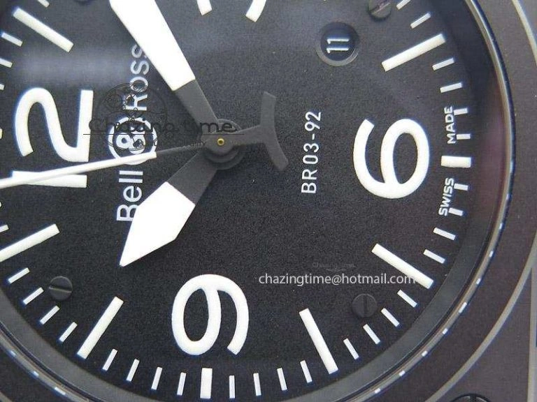 BR 03-92 42mm PVD 1:1 Best Edition On Black Rubber Strap Miyota 9015