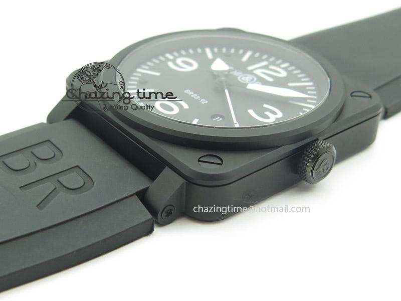 BR 03-92 42mm PVD 1:1 Best Edition On Black Rubber Strap Miyota 9015