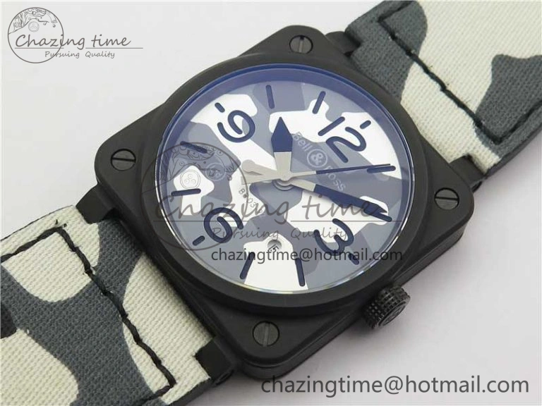 BR 03-92 DLC 1:1 Best Edition Gray Camouflage Apes Dial on Camouflage Strap MIYOTA 9015 V3