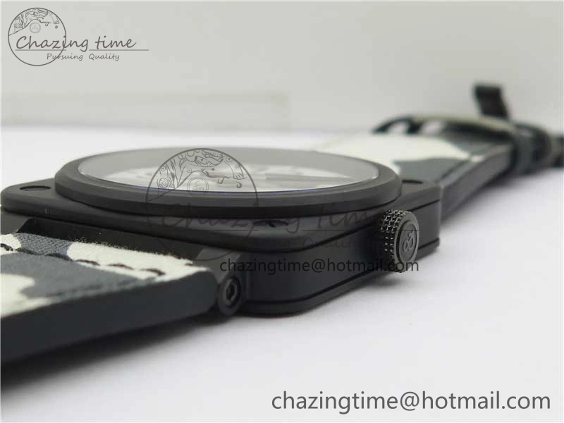 BR 03-92 DLC 1:1 Best Edition Gray Camouflage Apes Dial on Camouflage Strap MIYOTA 9015 V3