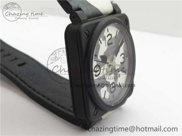 BR 03-92 DLC 1:1 Best Edition Gray Camouflage Apes Dial on Camouflage Strap MIYOTA 9015 V3