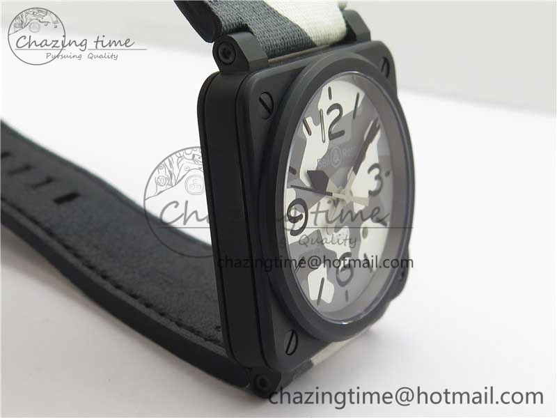 BR 03-92 DLC 1:1 Best Edition Gray Camouflage Apes Dial on Camouflage Strap MIYOTA 9015 V3