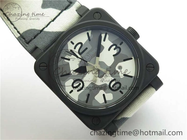 BR 03-92 DLC 1:1 Best Edition Gray Camouflage Apes Dial on Camouflage Strap MIYOTA 9015 V3