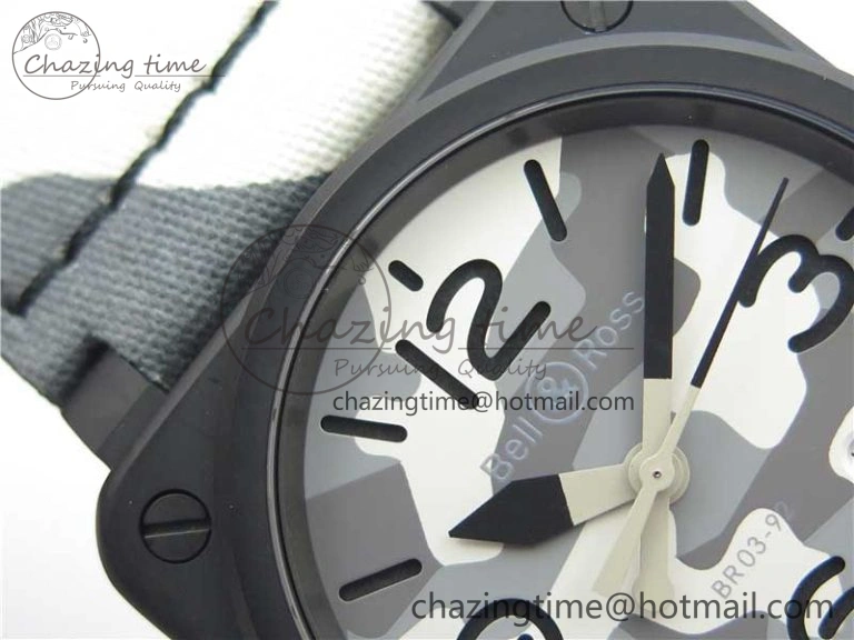 BR 03-92 DLC 1:1 Best Edition Gray Camouflage Apes Dial on Camouflage Strap MIYOTA 9015 V3
