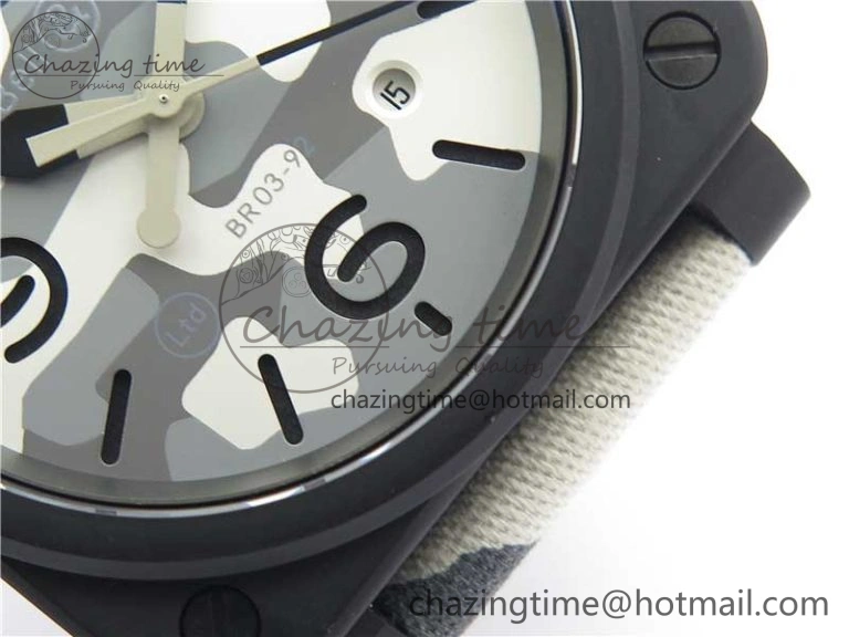 BR 03-92 DLC 1:1 Best Edition Gray Camouflage Apes Dial on Camouflage Strap MIYOTA 9015 V3