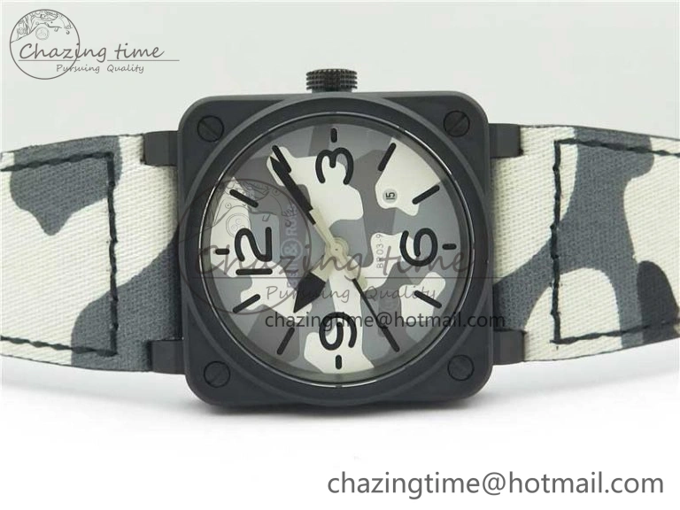 BR 03-92 DLC 1:1 Best Edition Gray Camouflage Apes Dial on Camouflage Strap MIYOTA 9015 V3