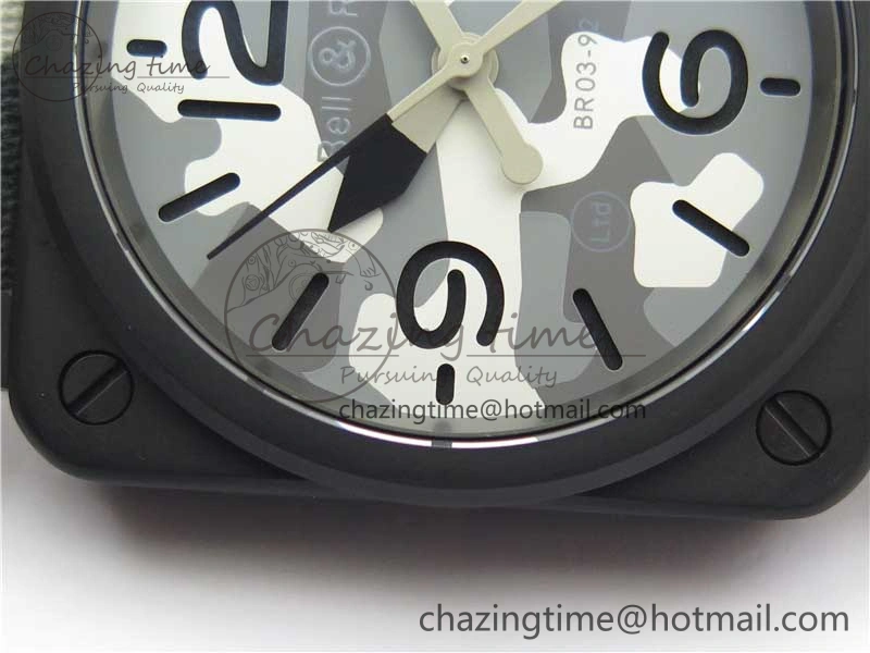 BR 03-92 DLC 1:1 Best Edition Gray Camouflage Apes Dial on Camouflage Strap MIYOTA 9015 V3