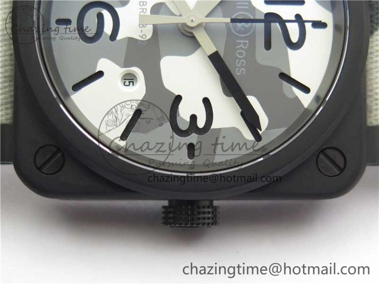 BR 03-92 DLC 1:1 Best Edition Gray Camouflage Apes Dial on Camouflage Strap MIYOTA 9015 V3