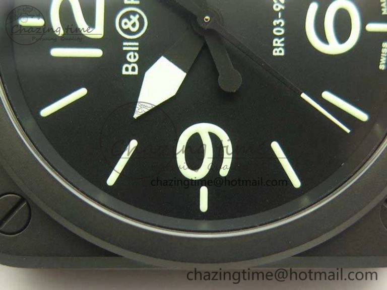 BR 03-92 DLC 42.5mm Black Dial On Leather Strap MIYOTA9015 V3
