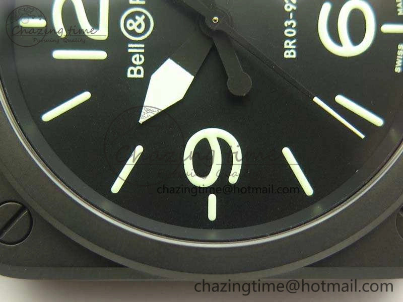 BR 03-92 DLC 42.5mm Black Dial On Leather Strap MIYOTA9015 V3